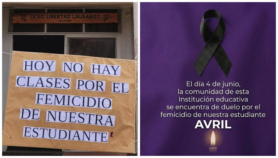 Duelo en liceo donde estudiaba víctima de femicidio. Asesino había sido compañero de clase