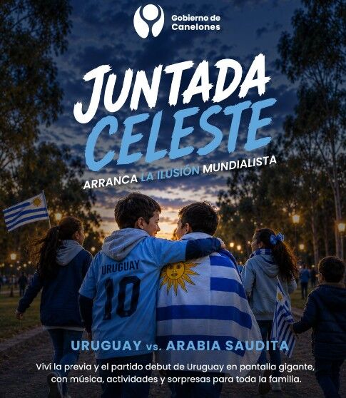 Juntada: Canelones invita a vivir el debut de Uruguay en el Mundial en el Roosevelt