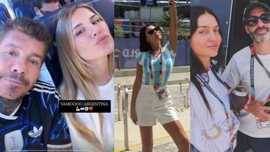 De Pampita a Tinelli: los famosos que viajaron al Mundial a alentar a Argentina