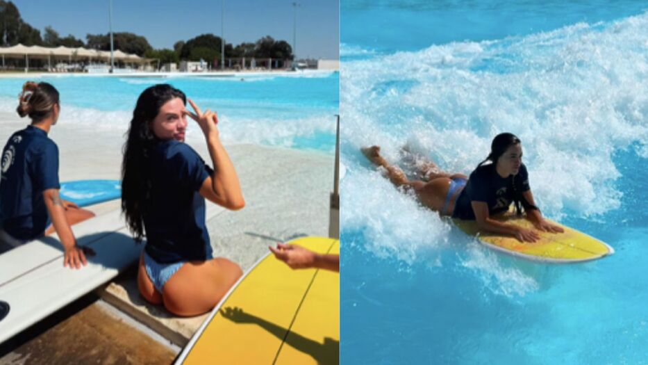 A pura adrenalina: el video de Emilia Attias surfeando en una gran ...