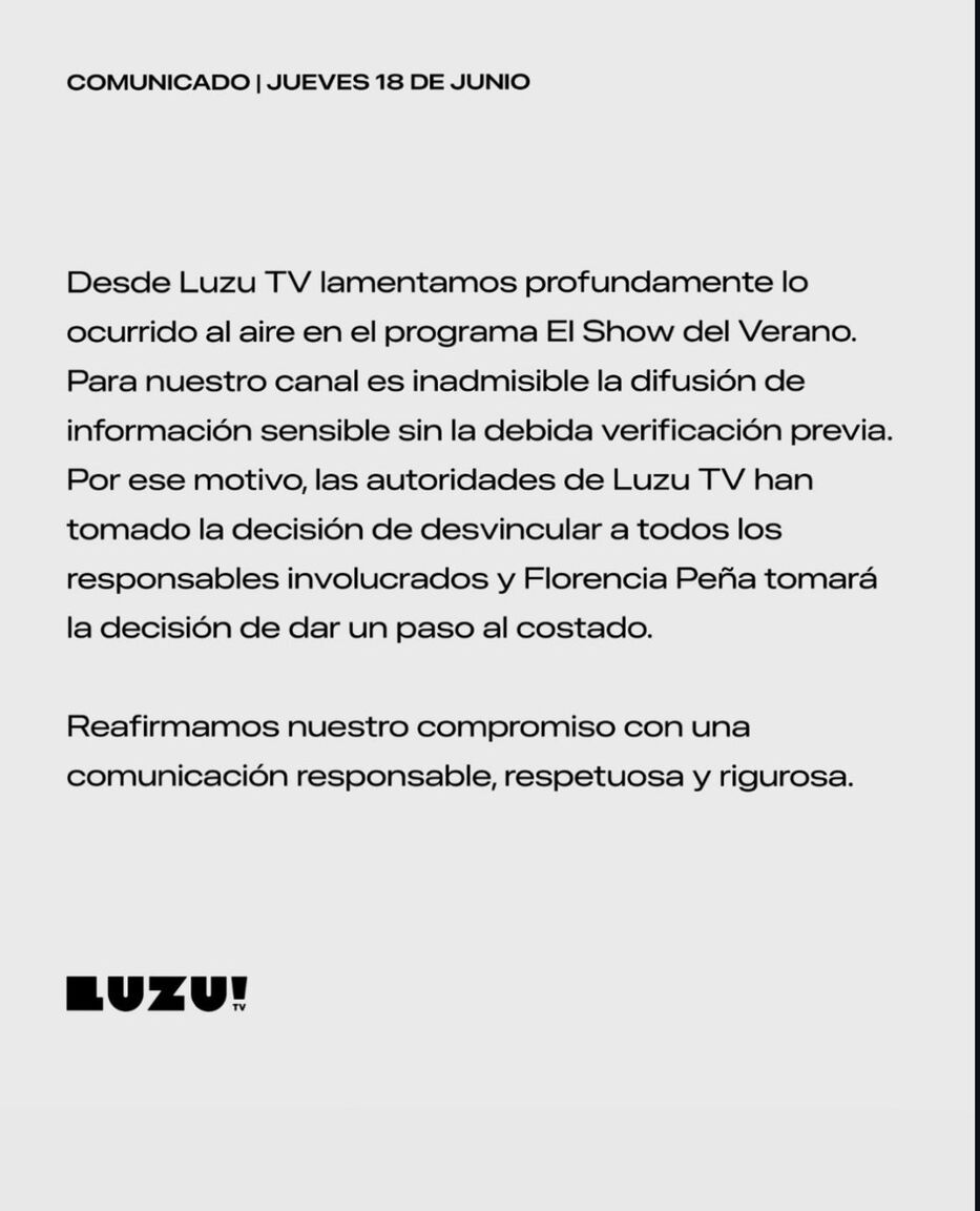 Comunicado Luzu