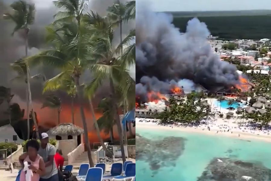Los impactantes videos del incendio en un hotel en Dominicana, que dejó una turista muerta