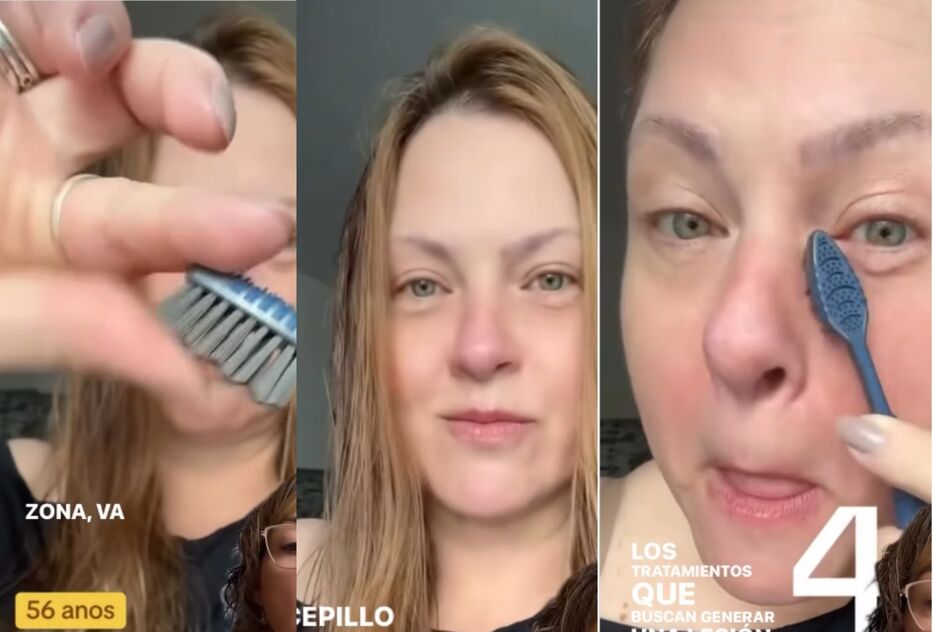 Pasarse un cepillo de dientes en la cara para generar colágeno: ¿funciona?