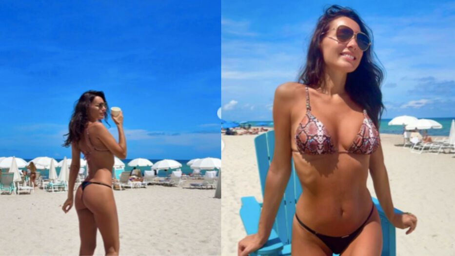 Pampita deslumbró desde las playas de Miami: microbikini combinado y puro glamour