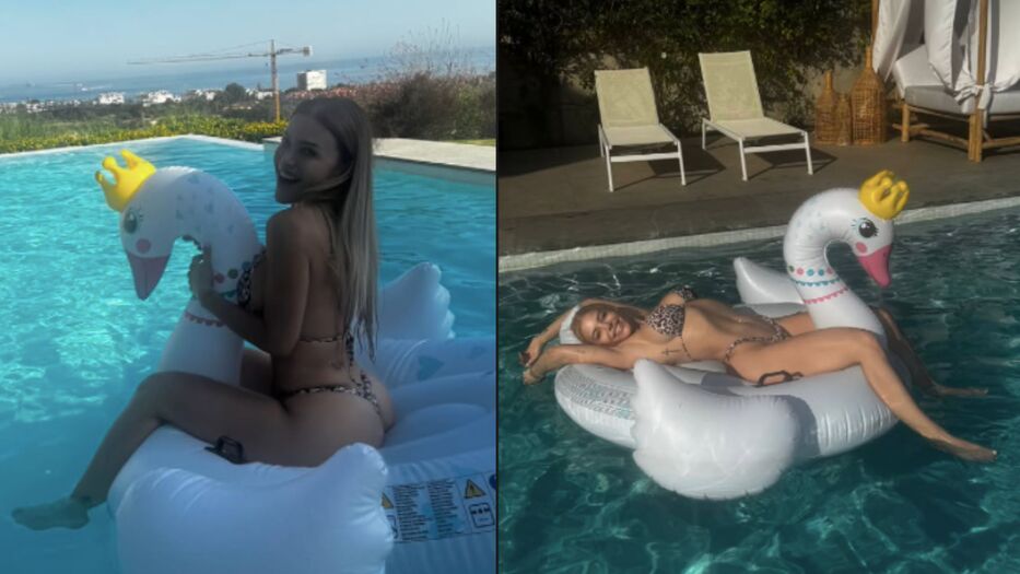 Evangelina Anderson deslumbró desde Miami: microbikini animal print y vistas panorámicas