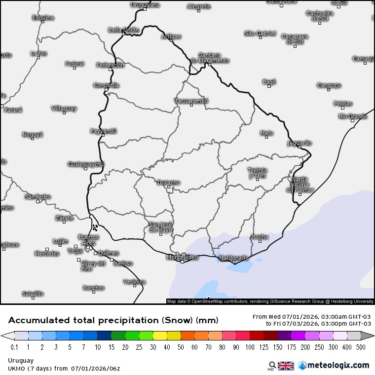 En Brasil anuncian “riesgo de nevada” en Uruguay por el frío extremo: en dónde y qué días