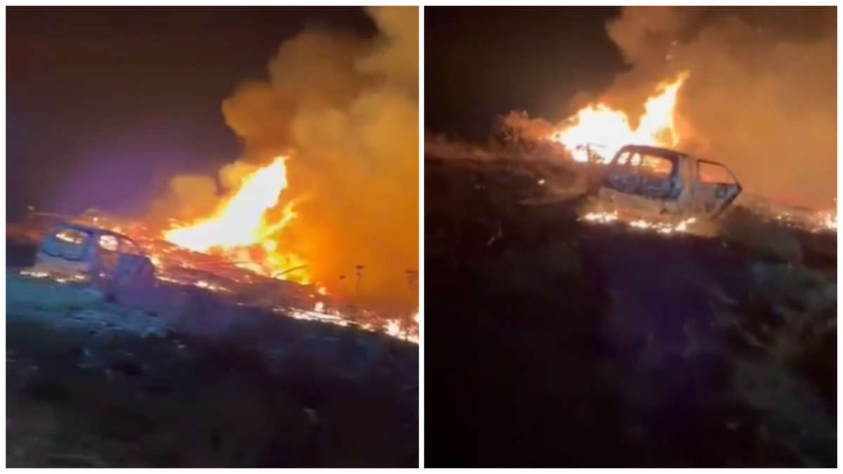 Delincuentes armados robaron a un cambista e incendiaron el auto en el que se trasladaban