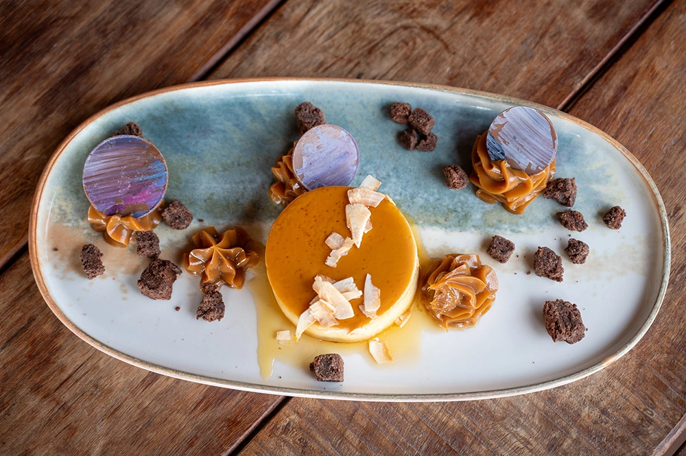 Flan Caricia del Río de la Plata. Foto: Javier Noceti