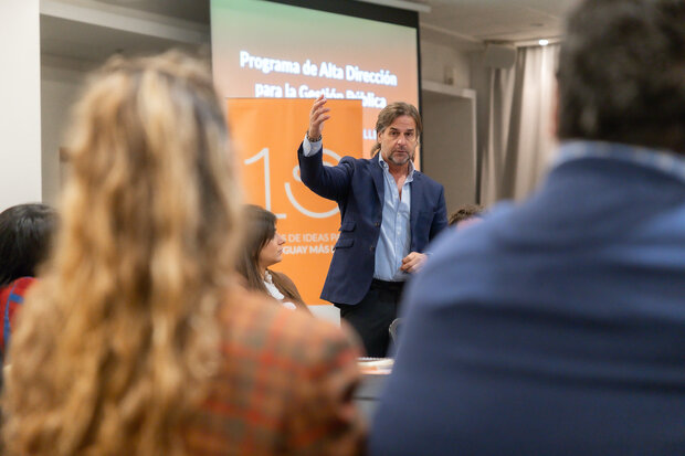 Lacalle Pou en el CED. Foto: CED