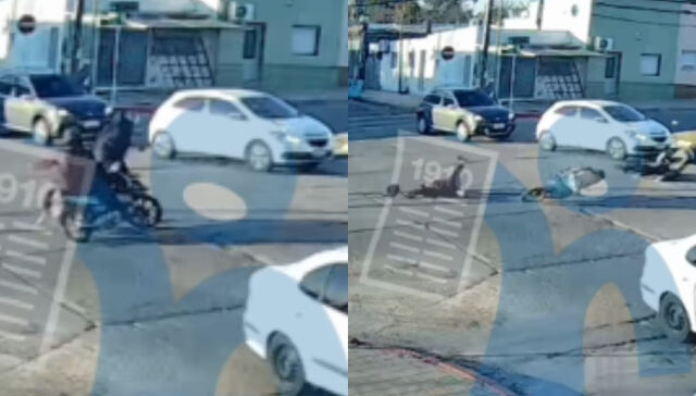 Impactante choque de dos motos en Paysandú hizo que hombre volara varios metros