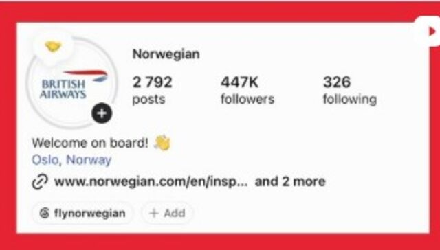 Norwegian Air cambió su logo por el de British Airways tras perder apuesta por el Mundial