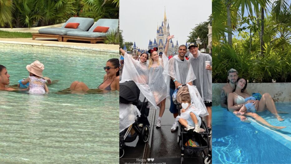 De México a Disney: las vacaciones de los jugadores de la Celeste junto a sus familias