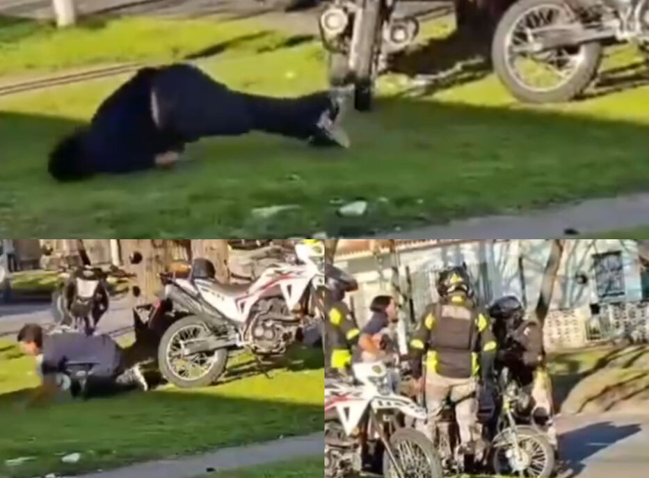 Simuló agresión policial en control en Montevideo y su reacción se volvió viral en redes