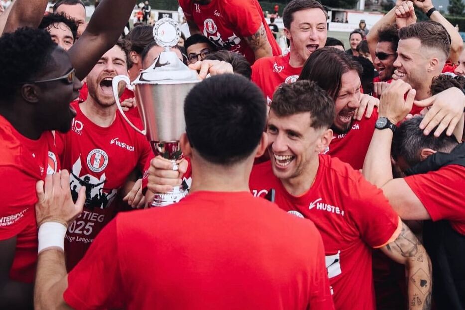 Guillermo Padula campeón con el Rapperswil-Jona de Suiza. Foto: Instagram @guillepadula