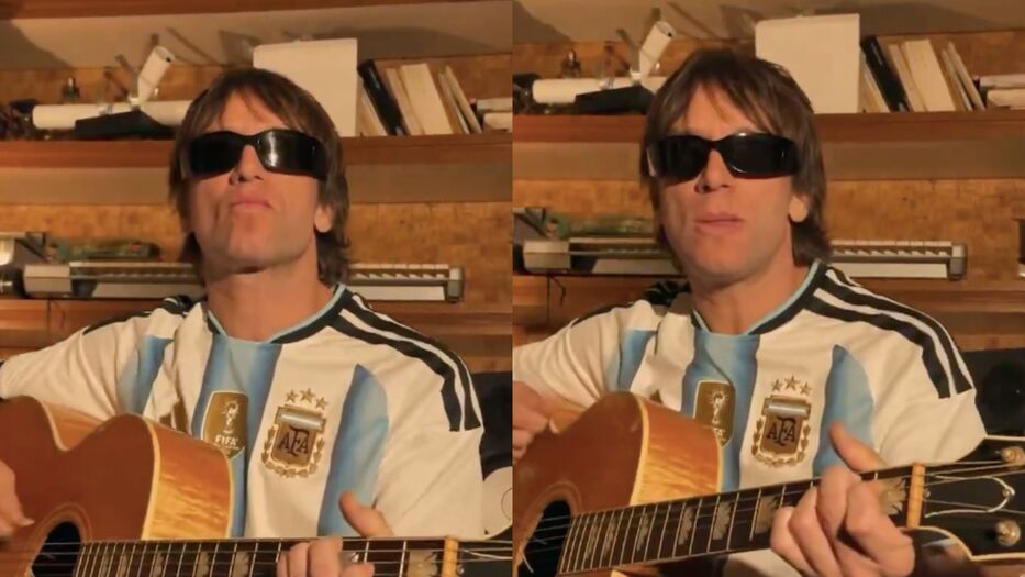 El picante video de Joaquín Levinton: reversionó a Oasis antes del cruce con Inglaterra