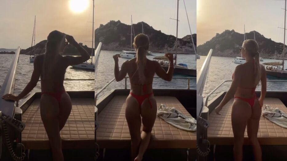 Evangelina Anderson conquistó Cerdeña: sol, un yate de lujo y tremendas vistas panorámicas