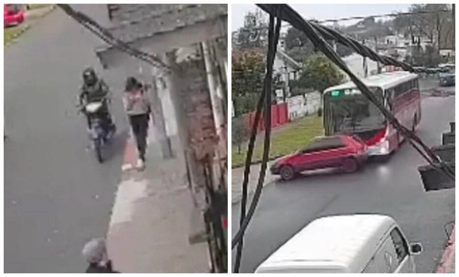 Engualichada: graban choque en la misma esquina donde se produjo arrebato que fue viral