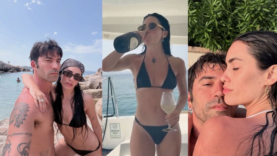 Lali Espósito y Pedro Rosemblat enamorados en Cerdeña: yate, mar y microbikini