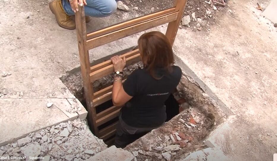 “Se hundió esa parte”: obras en una casa en Colonia revelaron una antigua estructura