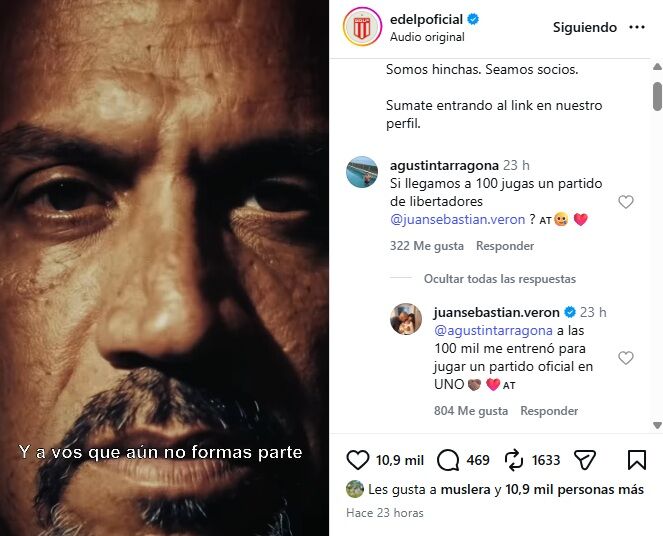 Captura Instagram Estudiantes de La Plata