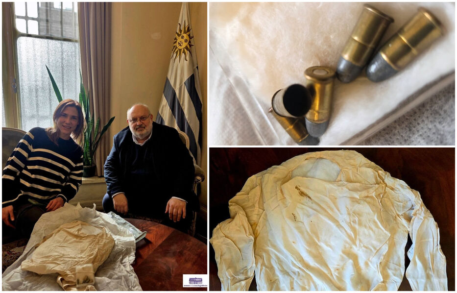 Descendientes de Baltasar Brum donaron vaina de bala que lo mató y prenda ensangrentada