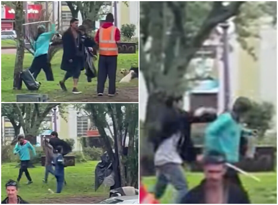 “¡Hacha y tiza!”: agarró a palos a otro, pero le salió mal y terminó escapando