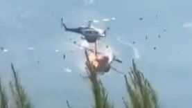 Dos pilotos murieron al chocar dos helicópteros que combatían un incendio en Grecia