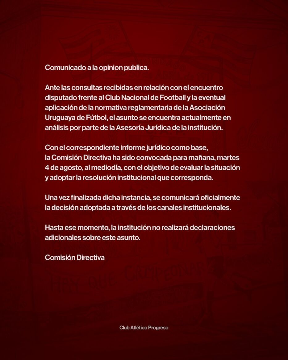 Foto: @ProgresoOficial