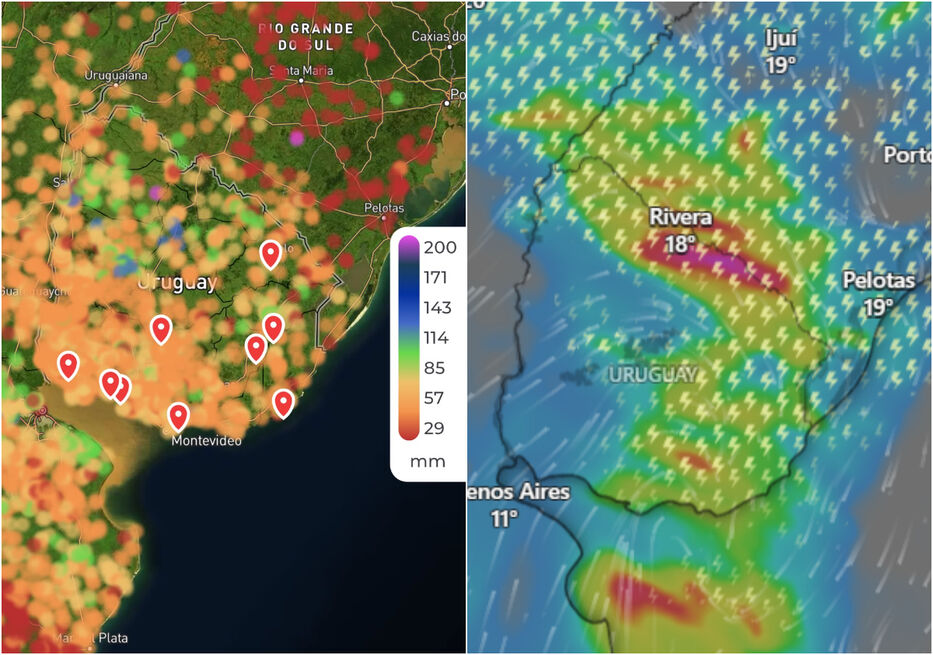 No pasó lo peor: modelo muestra brutales tormentas y vientos para seis departamentos