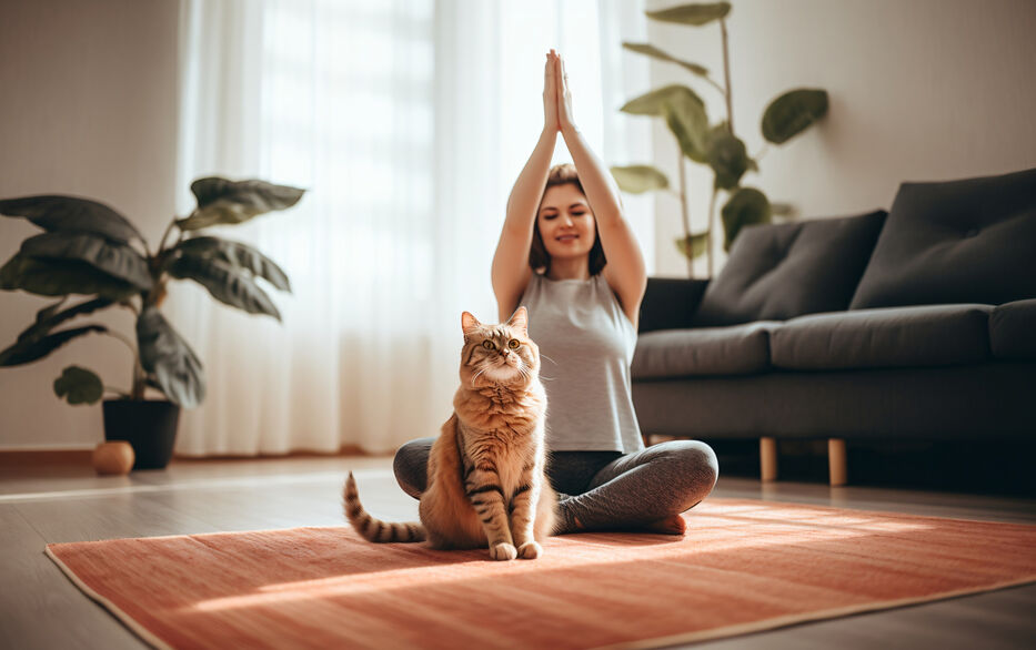Meditar con tu gato: cómo se hace y qué rol cumple el ronroneo