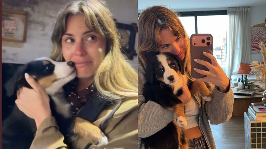 “Amamos a mi hijo”: Cami Rajchman lloró de emoción al presentar a su cachorro Polonio