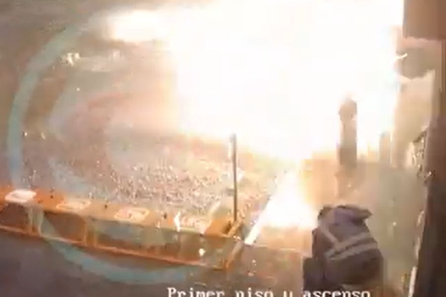 Con un tanque: así fue el momento de la explosión del cajero automático en Parque Miramar