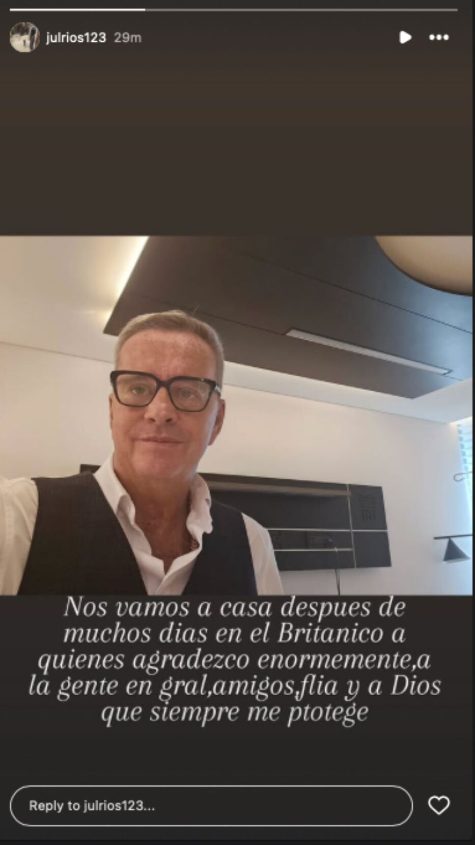 Foto: Historias de Instagram/ @julirios123