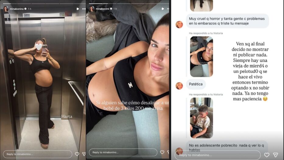 Foto: Historias de Instagram/ @minabonino