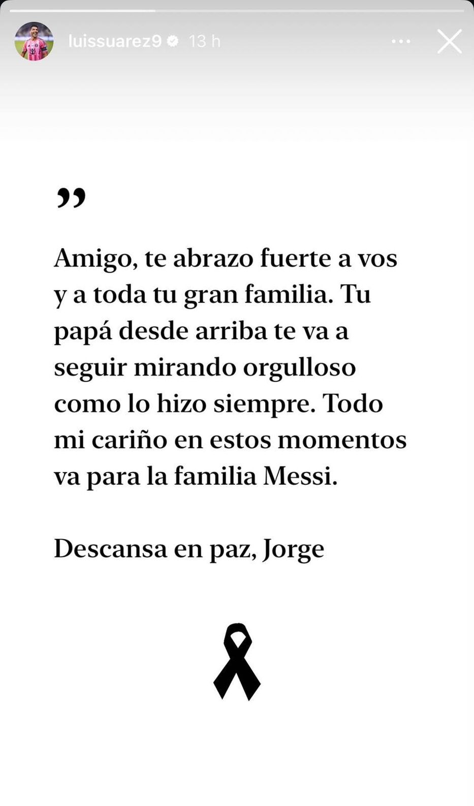Historia de Instagram / Luis Suárez