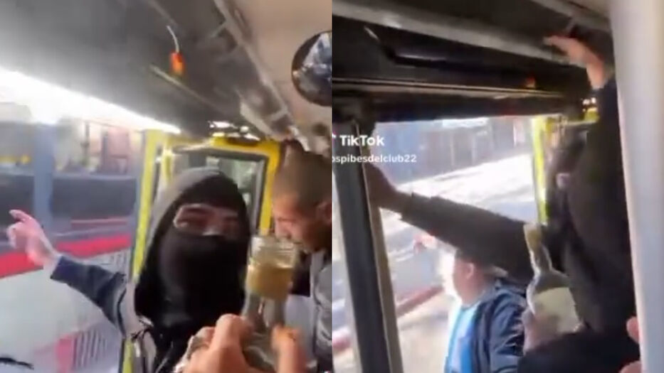Difundieron video de los hinchas de Cerro que tomaron un ómnibus a mano armada