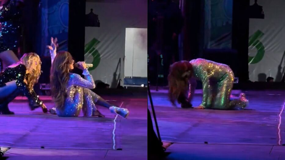 Caída y profesionalismo: el tropezón de Gloria Trevi en el escenario, que se hizo viral
