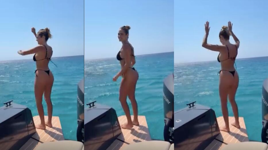 Sabrina Cortez deslumbró en microbikini desde un barco en Grecia y encendió las redes
