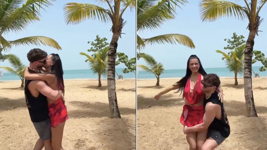 Luz Tito y Tato Algorta confirmaron su romance en Punta Cana: apasionado beso y reto viral