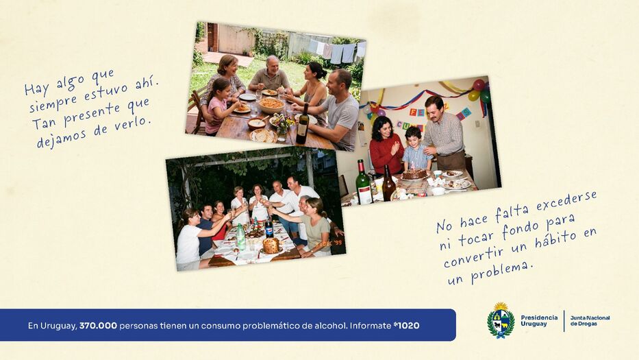 ¿Qué lugar ocupa el alcohol en las familias uruguayas? Junta de Drogas lanzó campaña