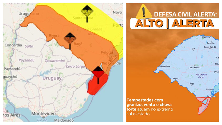 Emiten alerta roja para zona sur de Brasil que es fronteriza con Uruguay: qué esperar