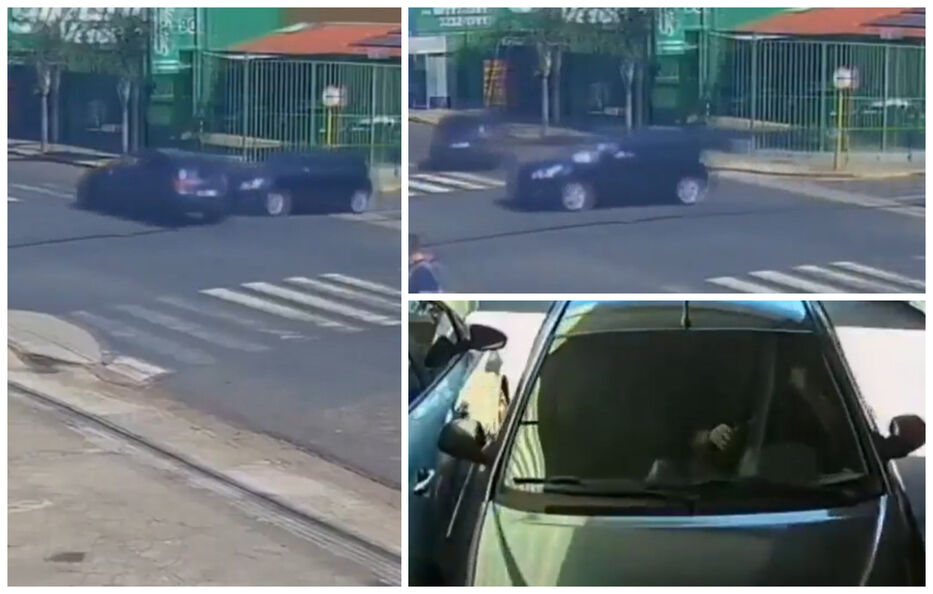 Farmeó aura al volante: sufrió fuerte choque de imprudente y resolvió con airosa maniobra