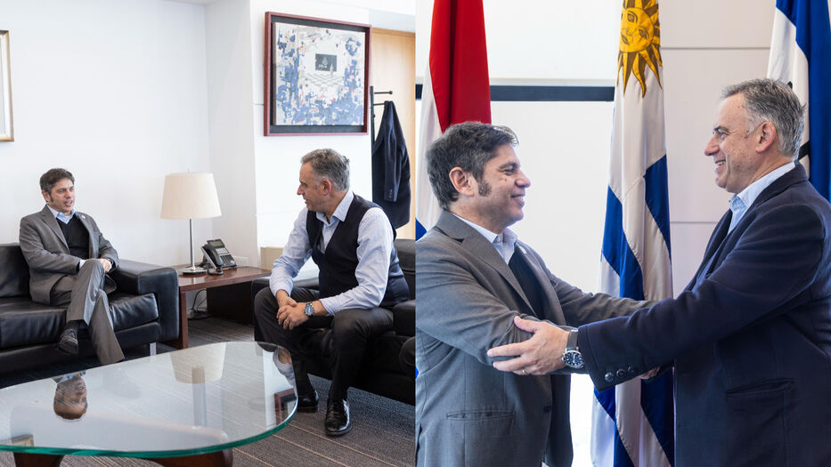 Orsi recibió a Kicillof y firmaron dos acuerdos “importantes” para Uruguay y Buenos Aires