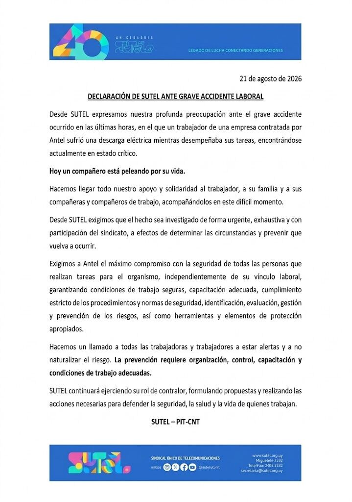 Comunicado de Sutel