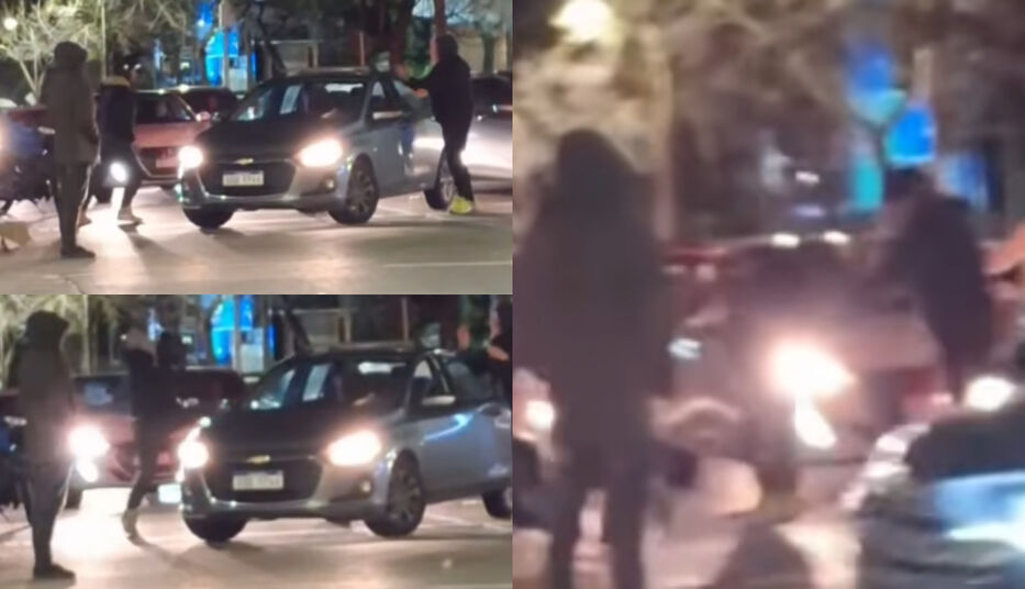 “¡Tu esposo!”: accidente entre delivery y auto en Punta Carretas terminó a las piñas