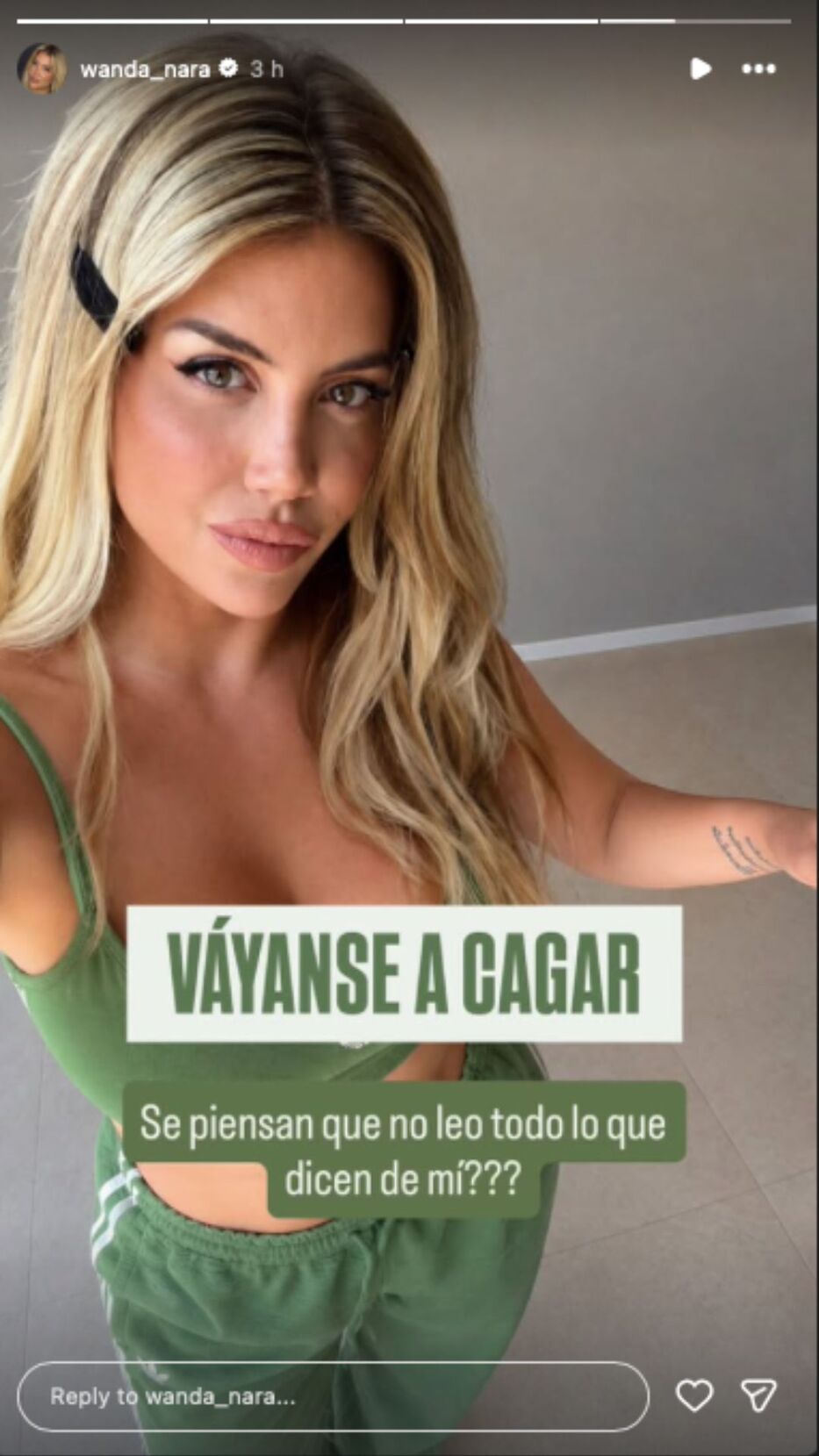 Foto: Historias de Instagram/ @wanda_nara