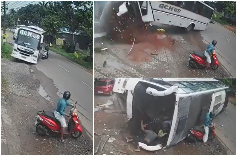 Sangre muy fría: impávido motociclista se salva de un accidente pese a no mover ni un dedo