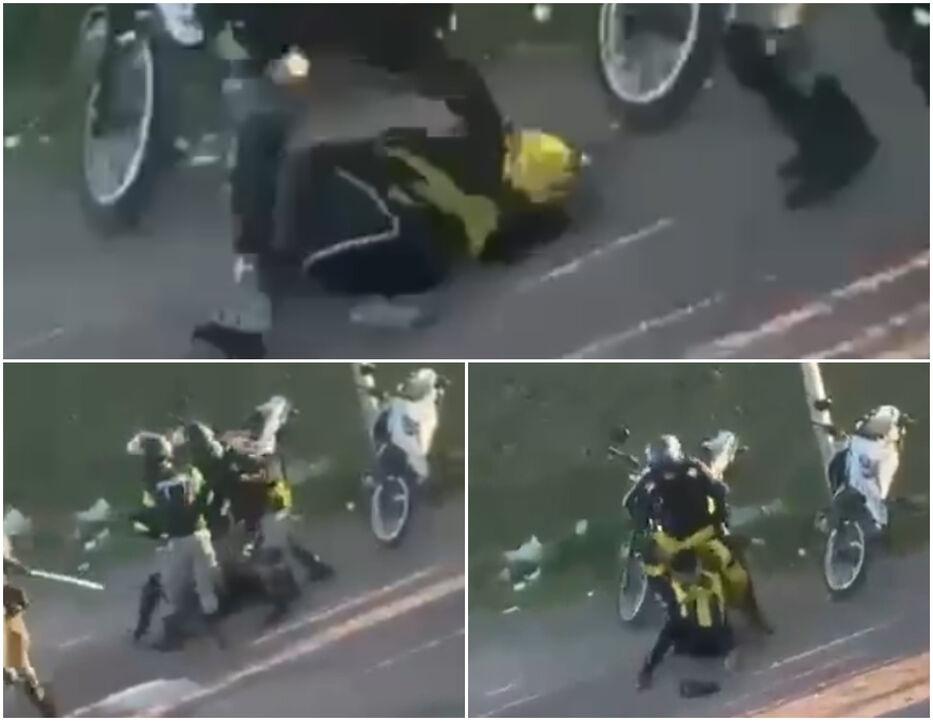 Tres contra uno: se viralizó video de policías a cachiporrazos contra hincha de Peñarol
