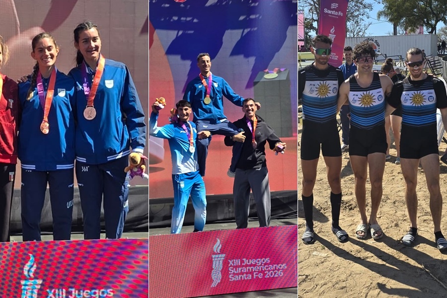 Juegos Odesur: el remo uruguayo logró sus primeras dos medallas de oro y sumó tres más