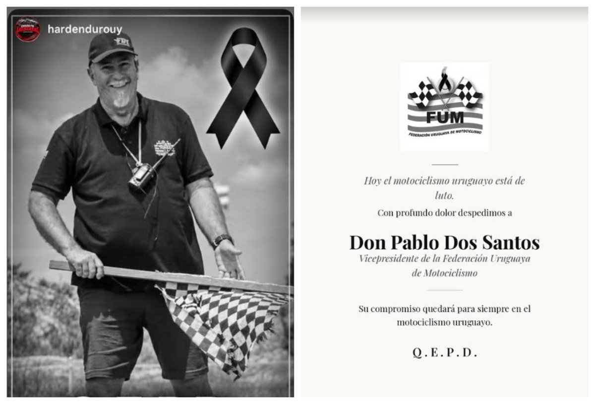 Duelo en el motociclismo: falleció tras grave accidente el uruguayo Pablo Dos Santos